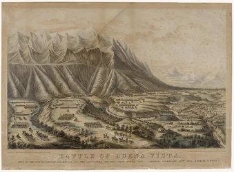 Bitwa pod Buena Vista, 1847 (chromolitografia na papierze tkanym)