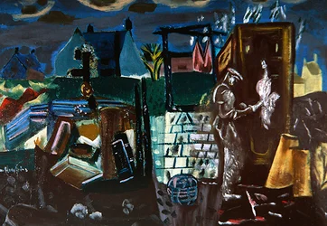 Oficyny, ok. 1935 (olej na płótnie)