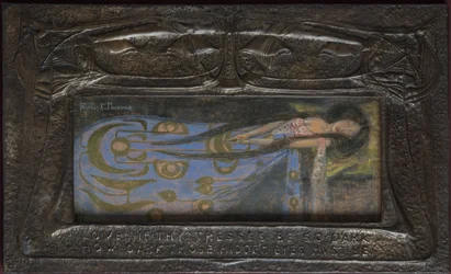 Kochaj, jeśli twoje warkocze będą tak ciemne, jak ciemne muszą być te ukryte oczy, około 1896 r. (kuty metal)