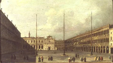 Piazza San Marco, Wenecja, z postaciami