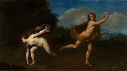 Hippomenes i Atalanta w pejzażu, ok. 1598-1660 (olej na płótnie)