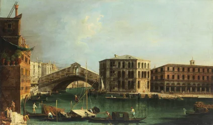 Francesco Albotto Most Rialto i pałac Camerlenghi