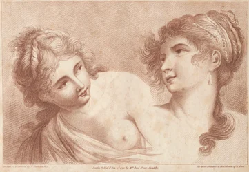 Głowy dwóch kobiet, 1792.