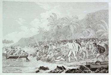 Śmierć kapitana Cooka (bez tytułu), ok. 1783 r. (rycina)