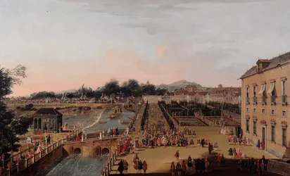 Ferdynand VI i Barbara z Braganzy w ogrodach Aranjuez, 1756