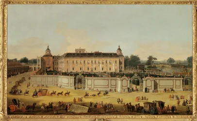 Goście przybywający do Pałacu Aranjuez, Hiszpania (obraz na płótnie)