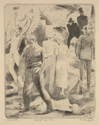 Bez powodu, ok. 1920 (akwaforta)