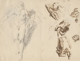 Apollo i studia własnej ręki artysty [recto]