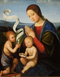 Francesco Francia - Dziewica z Dzieciątkiem i św. Janem