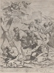 Św. Andrzej modlący się przed krucyfiksem, 1640-70.