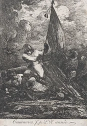 Scena bitwy, prawdopodobnie XVIII wiek.