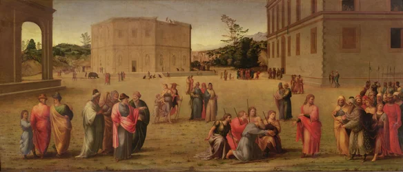 Józef przedstawia faraonowi swego ojca i braci, ok. 1515