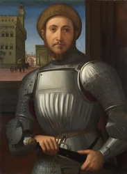 Portret mężczyzny w zbroi, ca. 1510
