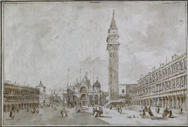 Piazza San Marco, Wenecja, lata 80. XVIII wieku.