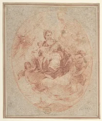 Dziewica i Dzieciątko trzymające Szkaplerz, 1712-93.