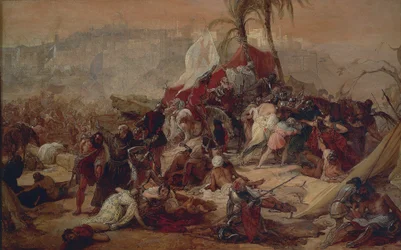 Pragnienie pierwszych krzyżowców cierpiących w Jerozolimie — Francesco Hayez
