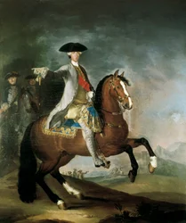 Portret Karola III Burbon, króla Hiszpanii (olej na płótnie)