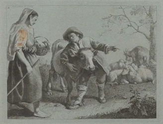 Pasterz wskazujący drogę do pasterki, 1762.