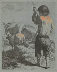 Pasterz z Osłem, Owcą i Kozą, 1759.