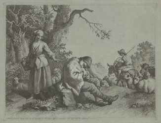 Śpiący pasterz i kobieta z dzieckiem, 17591782.