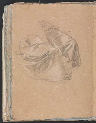 Szkicownik werona: studium draperii, strona 50, 1760.