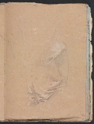 Szkicownik werona: studium draperii, strona 57, 1760.