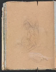 Szkicownik werona: Figurki w kole ze studium strony 70, 1760.