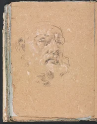 Szkicownik Verona: męska głowa strona 76, 1760.