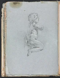 Szkicownik Verona: Putto na stronie profilu 64, 1760.