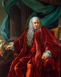 Portret Agostino Viale (1692-1777) doży Republiki Genowej od 1750 do 1752 Obraz Francesco Narice (ok. 1719-1785) ok. 1750 Słońce. 153x122 cm Sestri Levante, Galleria Rizzi