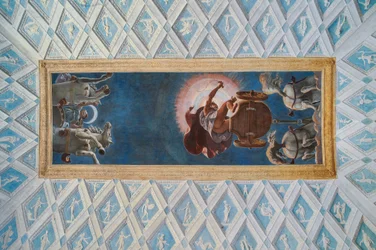 Komora Słońca i Księżyca (Camera del Sole e della Luna): rydwany Słońca i Księżyca prowadzone przez Dianę i Apolla