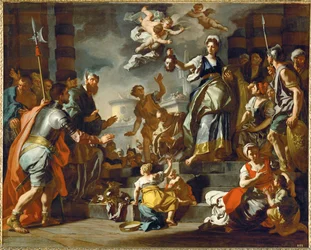 Judyta pokazuje ludowi głowę Holofernesa, ok. 1730 (olej na płótnie)