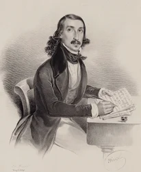 Portret piosenkarza i kompozytora Giacinto Marrasa 1810-1883 , 1840.