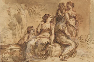 Pięć młodych kobiet w krajobrazie, 1702-88.