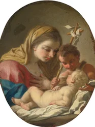 Francesco de Mura Madonna z Dzieciątkiem i św. Janem Chrzcicielem