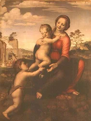Madonna ze Studni lub Madonna z Dzieciątkiem z młodym św. Janem Chrzcicielem, ok.1503-09 (tempera na desce)