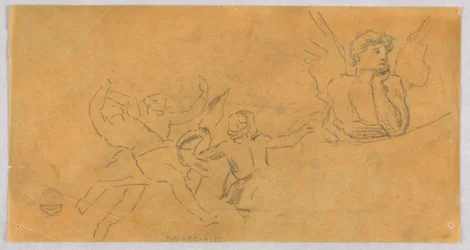 Szkic anioła i Putti