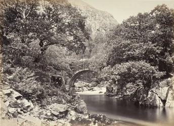 Beddgelert, Pont Aberglaslyn, widok spod mostu, nr 2. (517)