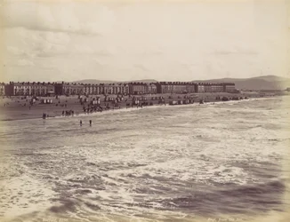 Rhyl, znad morza, lata 70. XIX wieku.