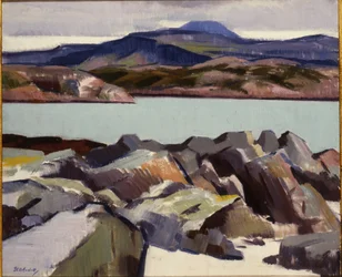 Ben More, z góry Port Beag na Sligeanach (olej na płótnie)