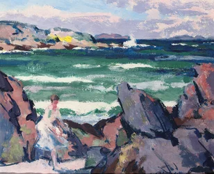 North Wind, Iona (Kąpiący się) (olej na panelu)