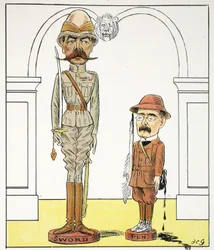 K, k, ilustracja z alfabetu Struwwelpeter, werset Harolda Begbiego (1871-1929)