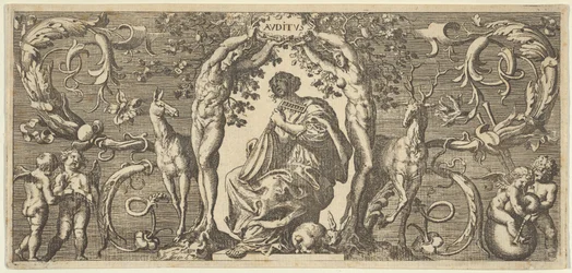 Słuch Słuch, z Five Senses Five Senses, ca. 1655