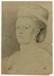 Portret popiersie młodej kobiety