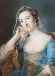 Portret Elżbiety, córki Sir Edwarda Hulse, I baroneta, 1755 (pastel na papierze)