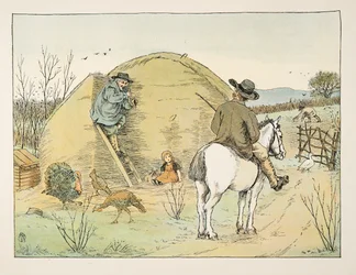 The Farmer, z Four and Twenty Toilers, wyd. 1900 (kolorowa litografia)