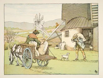 Młynarz, z Four and Twenty Toilers, wyd. 1900 (kolorowa litografia)