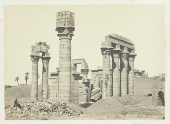 Świątynia Kleopatry w Erment, niedaleko Teb, 1857.