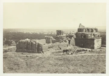 Odległy widok Damaszku, 1857.