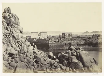 Widok na południową stronę wyspy Philae South End of the Island of Philae (tytuł na obiekcie)